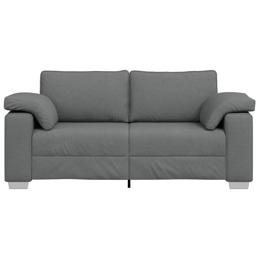 vidaXL Sofa Loveseat σε σκούρο γκρι, 140 cm, ύφασμα