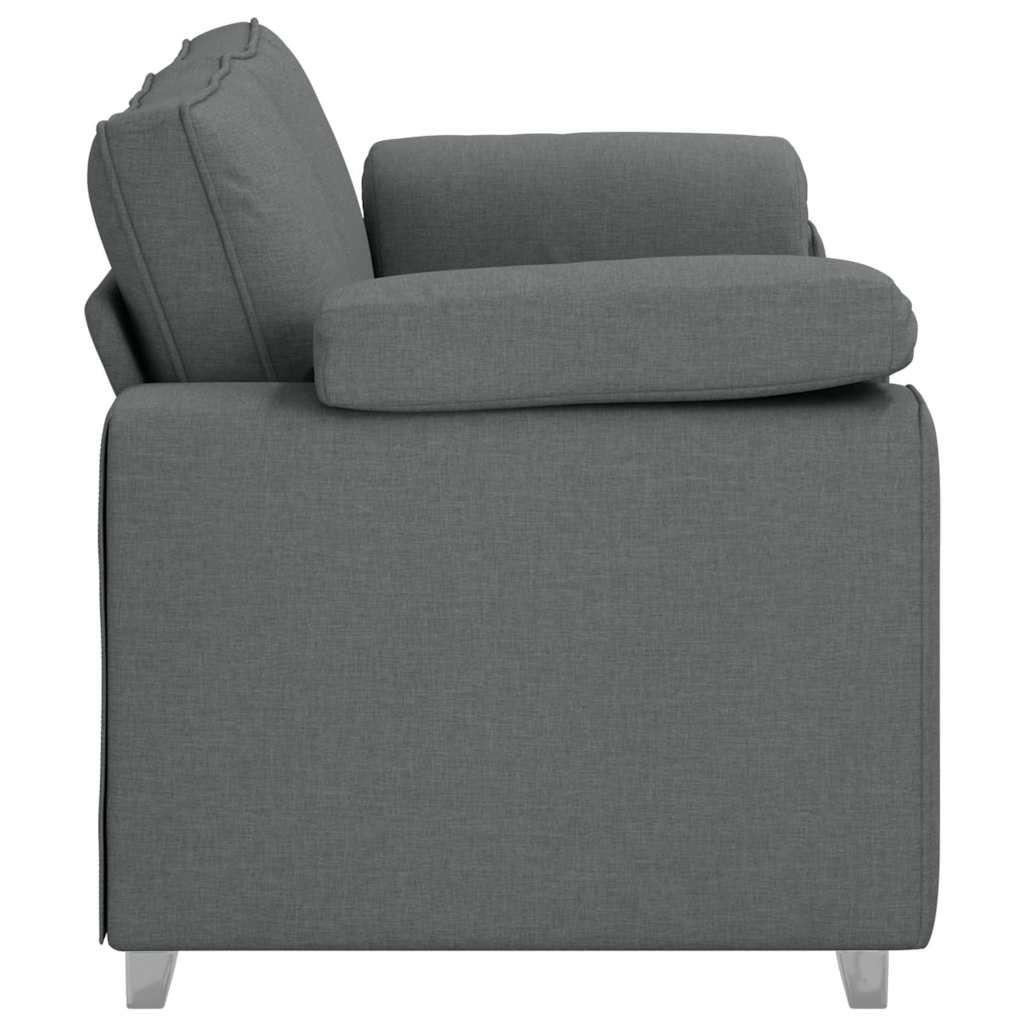 vidaXL Sofa Loveseat σε σκούρο γκρι, 140 cm, ύφασμα