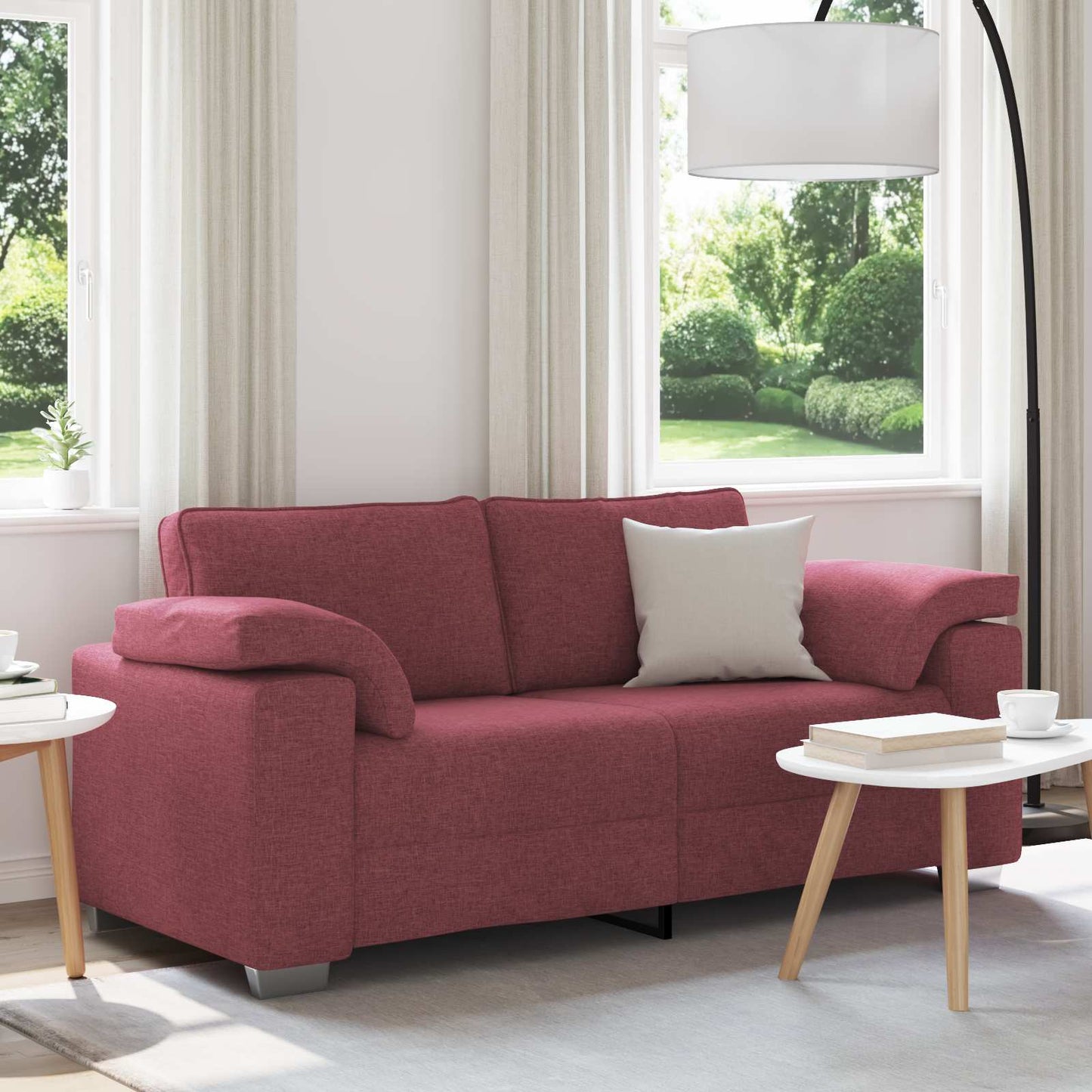 vidaXL Διθέσιος καναπές Κόκκινο 180 cm ύφασμα