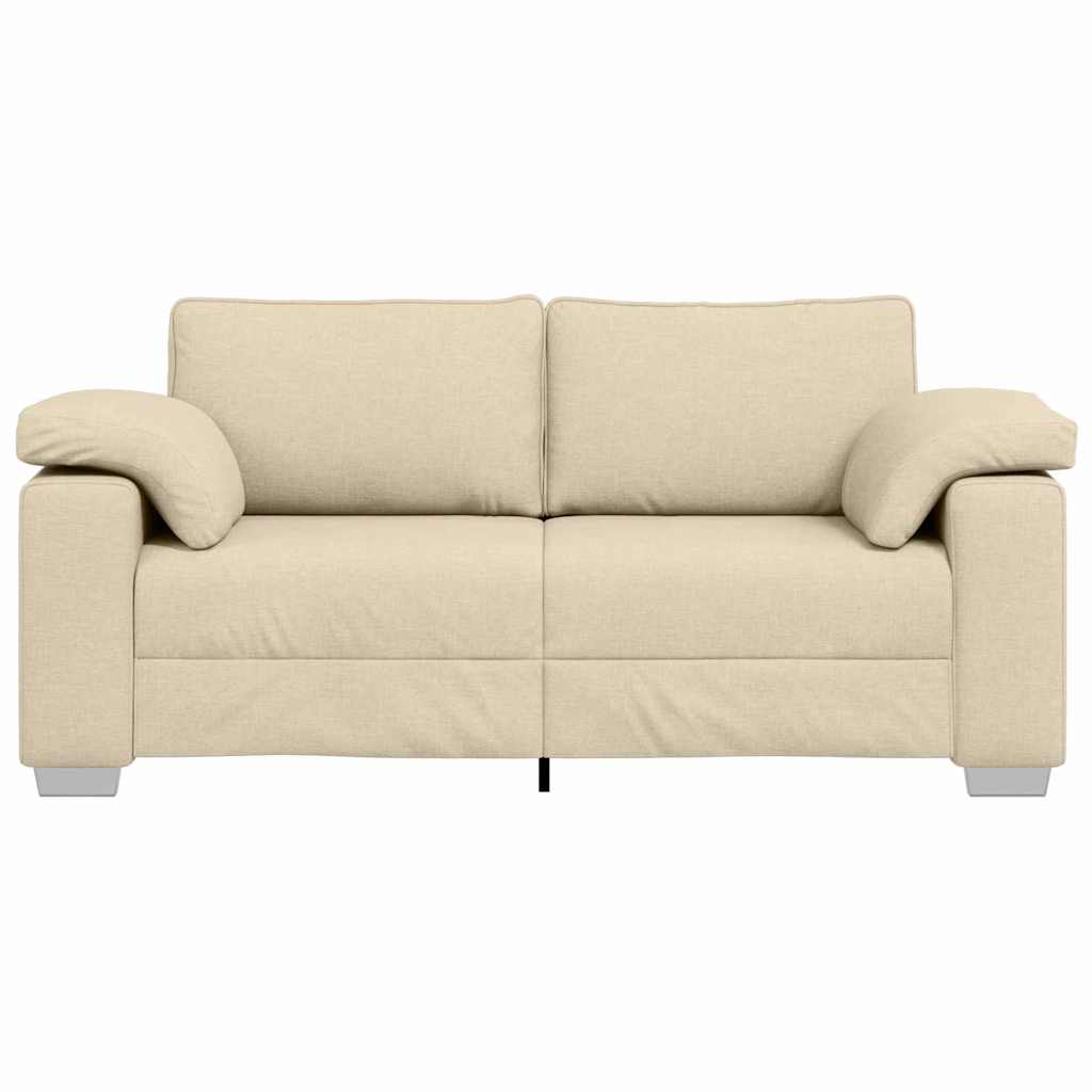 vidaXL Διθέσιος καναπές Κρεμ 180 cm ύφασμα