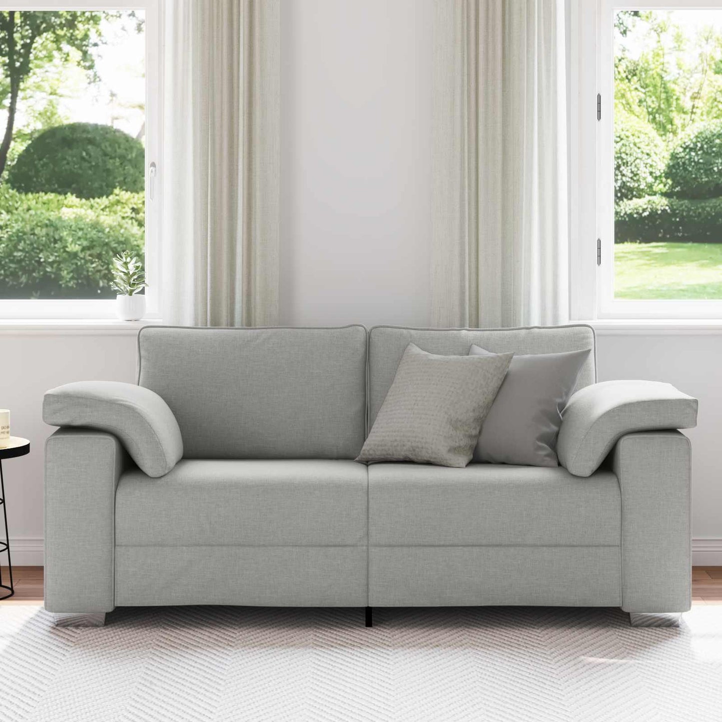 vidaXL Διθέσιος καναπές Σκίουρος Γκρί 180 cm ύφασμα