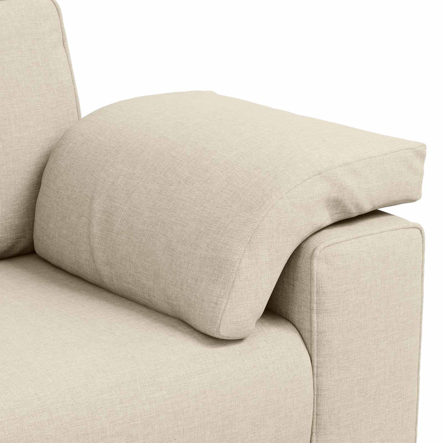 vidaXL Καναπές 2 ατόμων Μπεζ 180 cm Ύφασμα μείγματος λινών
