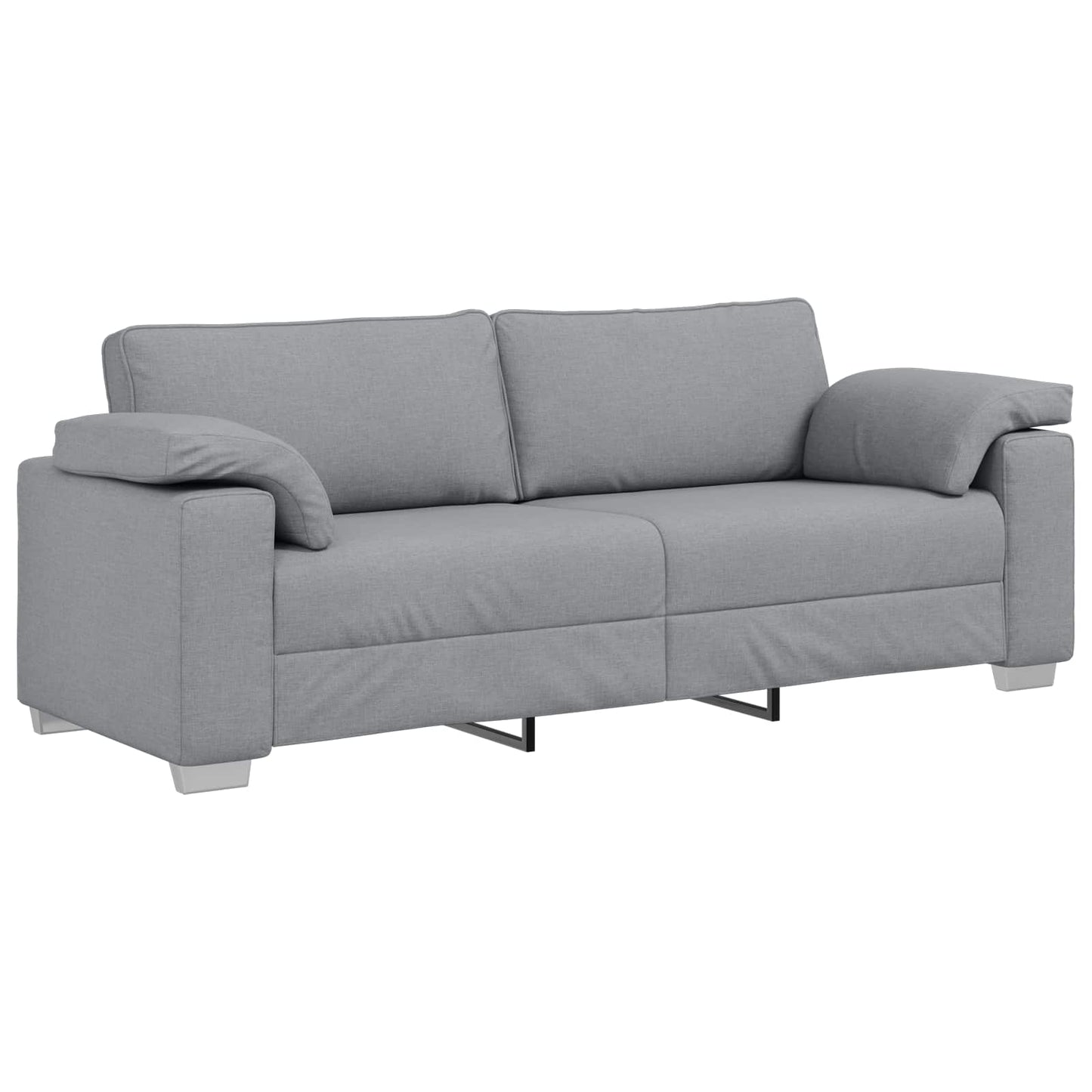 vidaXL 3-Θέσιος καναπές Ανοιχτό γκρι 220 cm ύφασμα