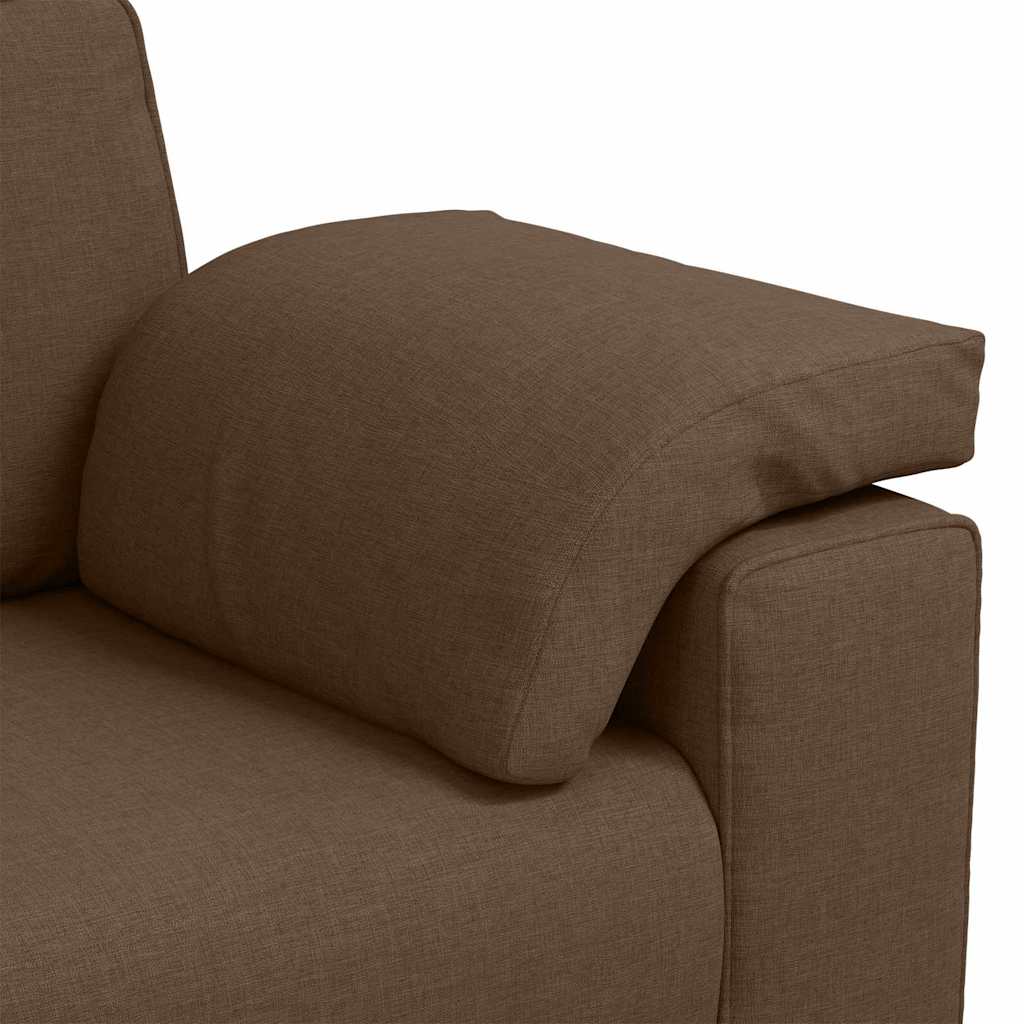 vidaXL 3-Θέσιος καναπές Καφέ 220 cm ύφασμα