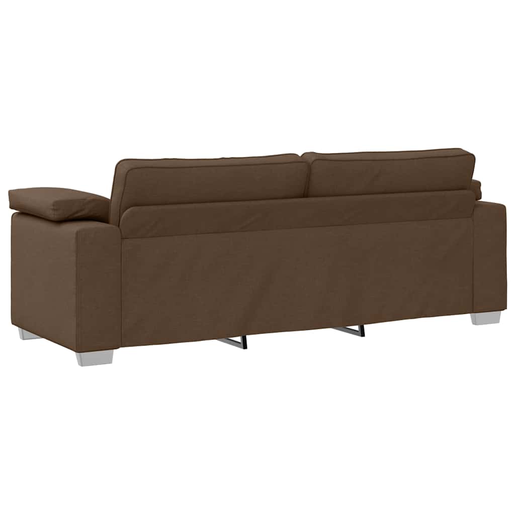 vidaXL 3-Θέσιος καναπές Καφέ 220 cm ύφασμα