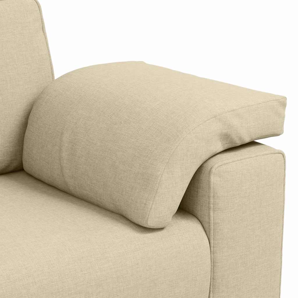 vidaXL 3-Θέσιος καναπές Κρεμ 220 cm ύφασμα