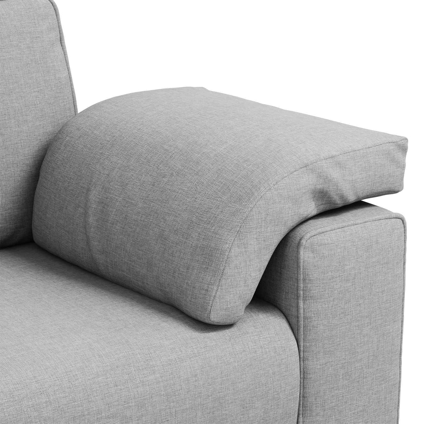 vidaXL 3-Θέσιος καναπές Σκίουρος Γκρί 220 cm ύφασμα