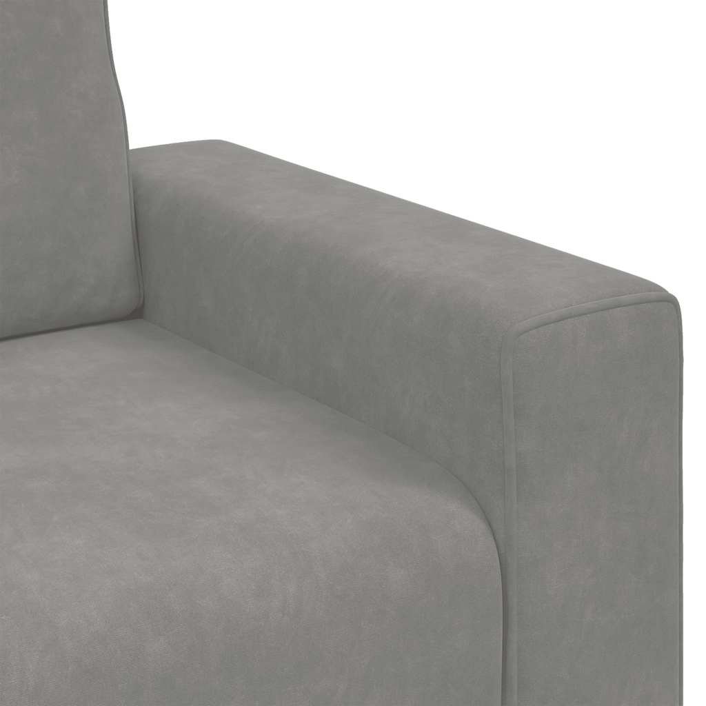 vidaXL Πολυθρόνα Ανοιχτό Γκρι Βελούδινη 100 x 77 x 82 εκ.