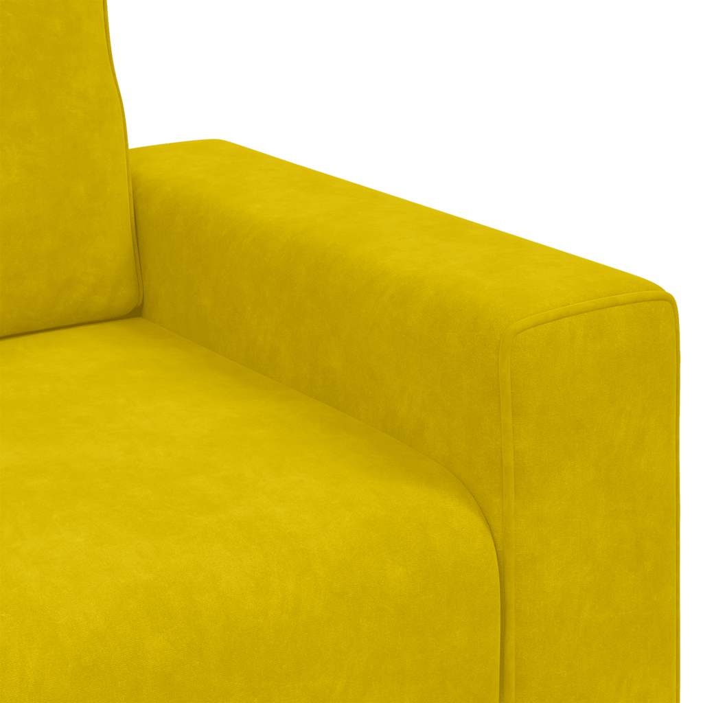 vidaXL Πολυθρόνα Κίτρινη Βελούδινη 100x77x82 εκ.