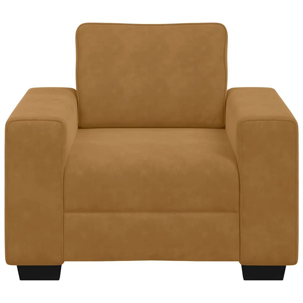 vidaXL Πολυθρόνα Καφέ Βελούδινη 100x77x82 εκ.