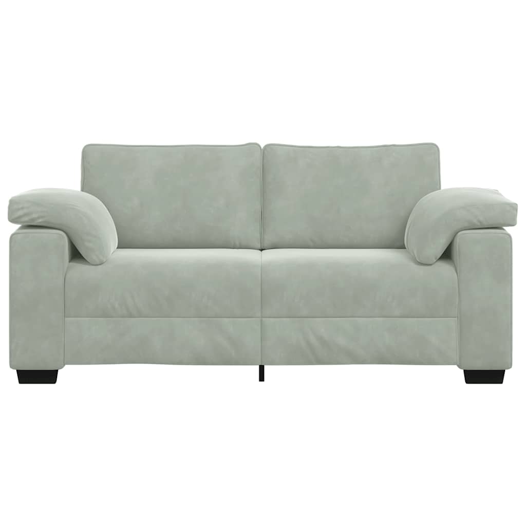 vidaXL Καναπές Διθέσιος Ανοιχτό Γκρι 180 x 77 x 82 εκ. Βελούδο