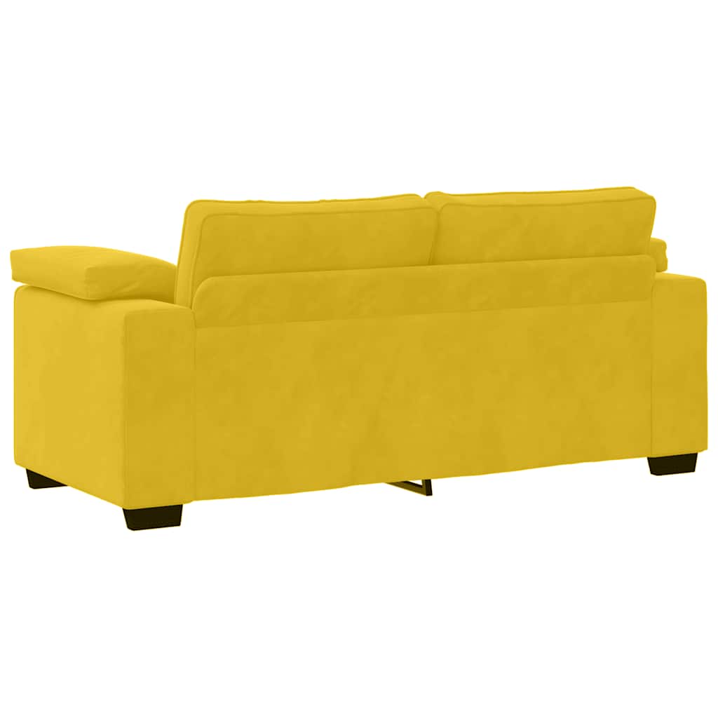 vidaXL Καναπές-Διθέσιος Κίτρινος Βελούδος 180 x 77 x 82 εκ.