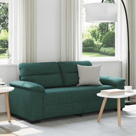 vidaXL Διθέσιος Καναπές Σκούρο Πράσινο 180x81x84 εκ. Ύφασμα