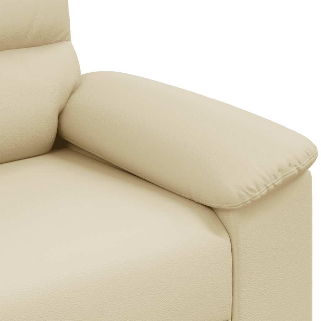 vidaXL Καναπές-Καρέκλα Κρεμ 100x81x84 εκ. από Συνθετικό Δέρμα
