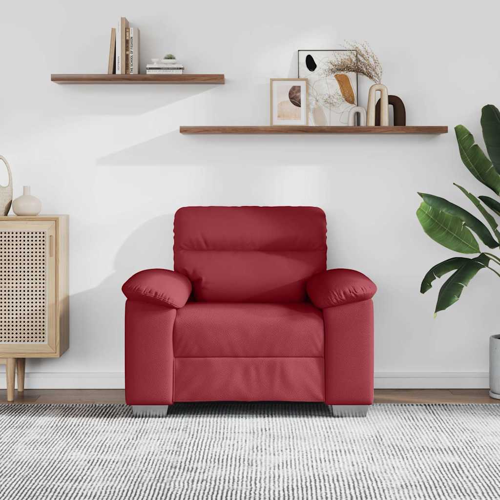 vidaXL Πολυθρόνα-Καναπέ Κόκκινη 100 x 81 x 84 εκ. από Συνθετικό Δέρμα
