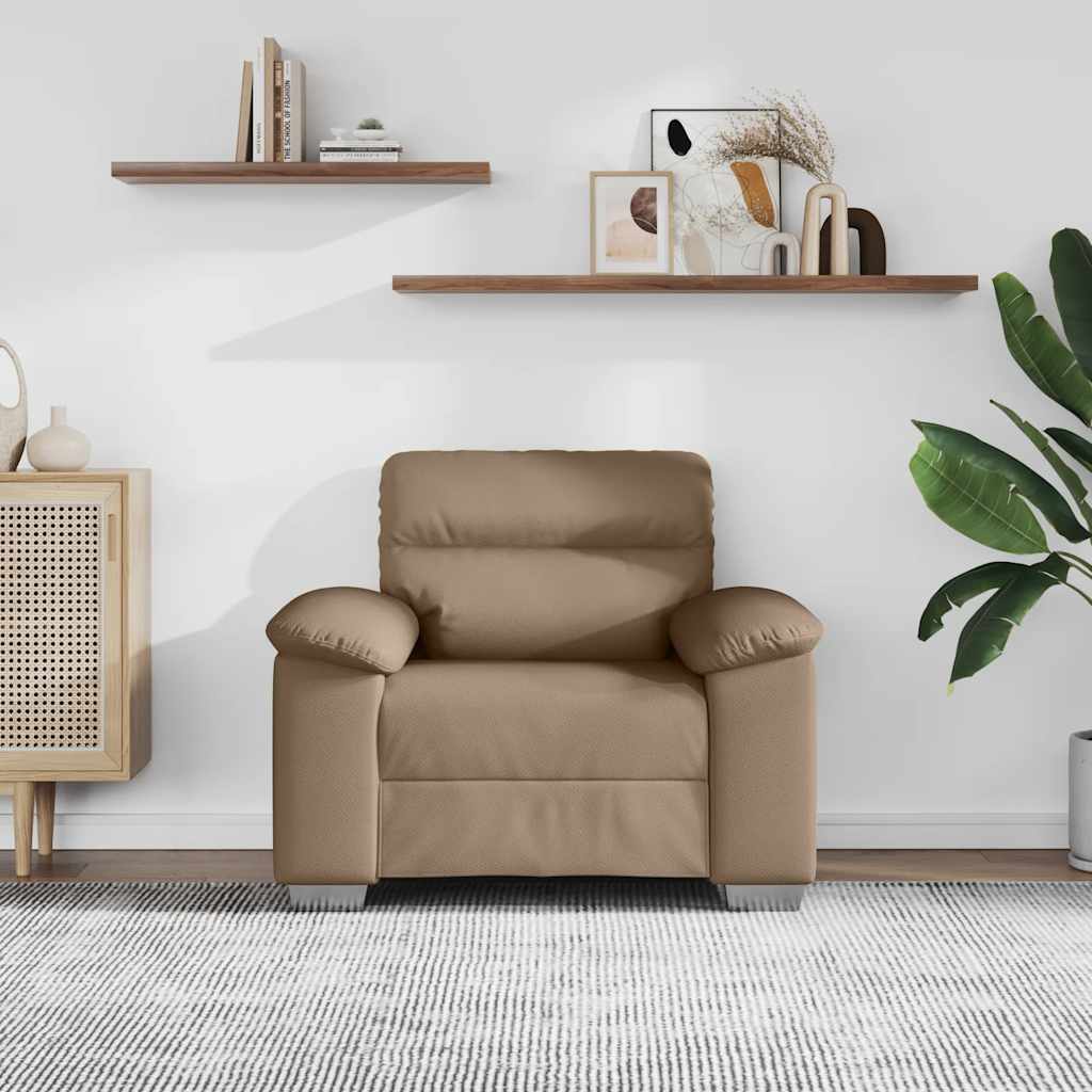 vidaXL Πολυθρόνα-Καναπέ Cappuccino 100x81x84 εκ. από Συνθετικό Δέρμα