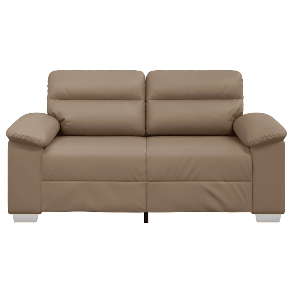 vidaXL Διθέσιος Καναπές Cappuccino 160x81x84 εκ. από Συνθετικό Δέρμα