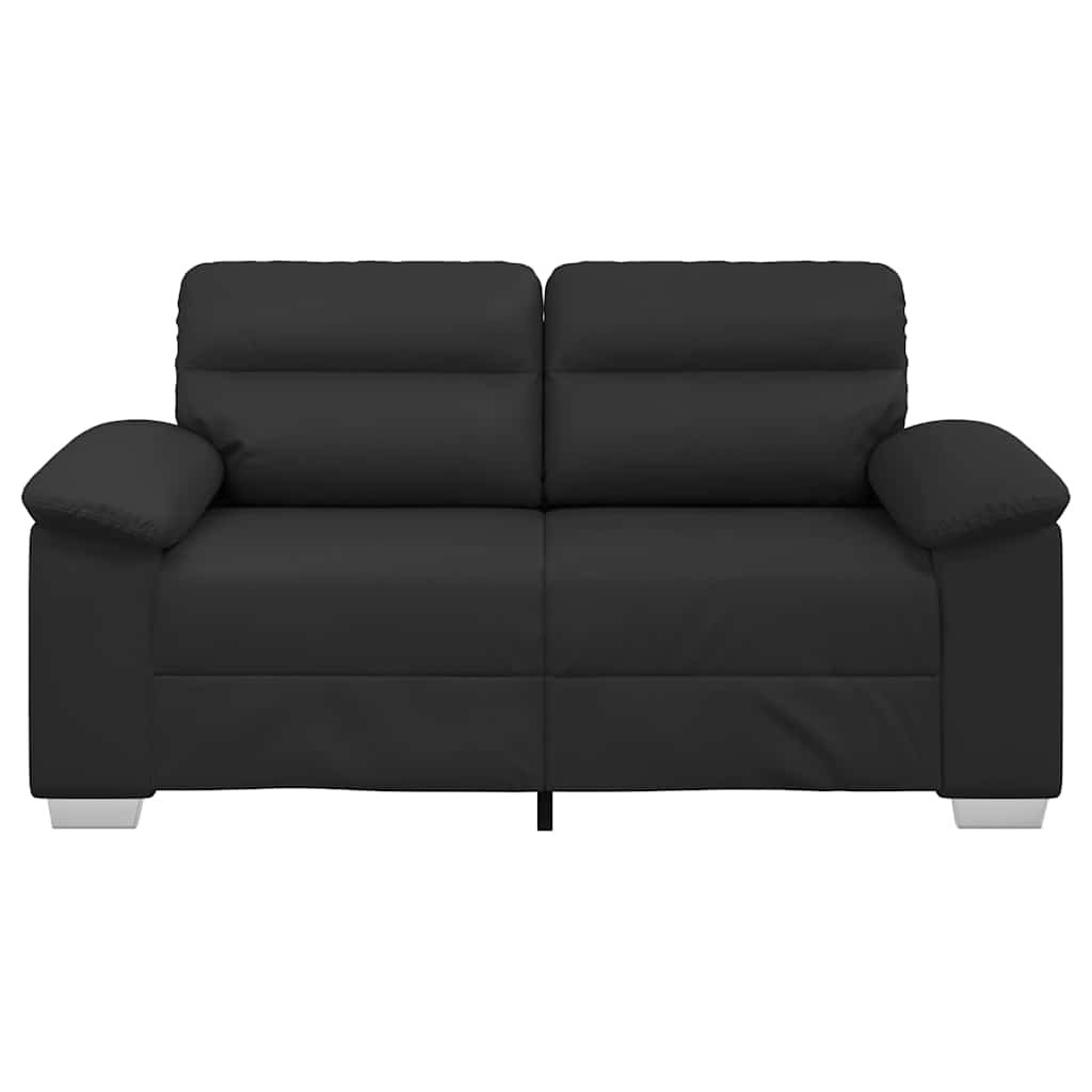 vidaXL Διθέσιος Καναπές Μαύρος 160x81x84 εκ. από Συνθετικό Δέρμα