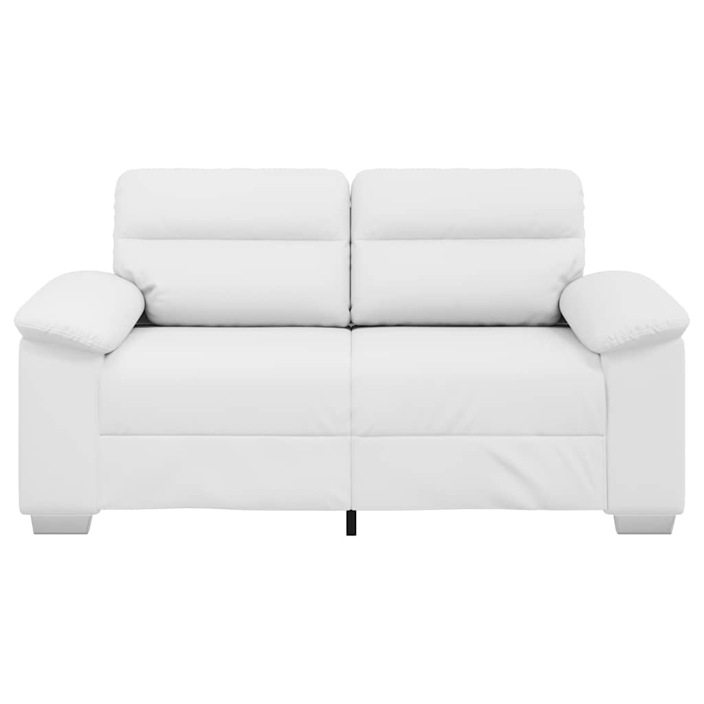 vidaXL Διθέσιος Καναπές Λευκός 160x81x84 εκ. από Συνθετικό Δέρμα