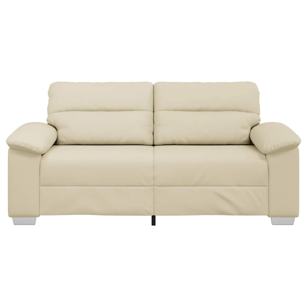 vidaXL Διθέσιος Καναπές Κρεμ 180x81x84 εκ. από Συνθετικό Δέρμα