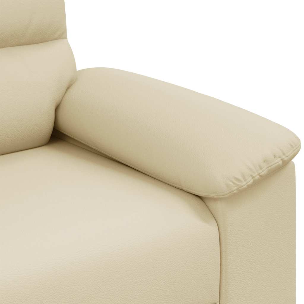 vidaXL Διθέσιος Καναπές Κρεμ 180x81x84 εκ. από Συνθετικό Δέρμα
