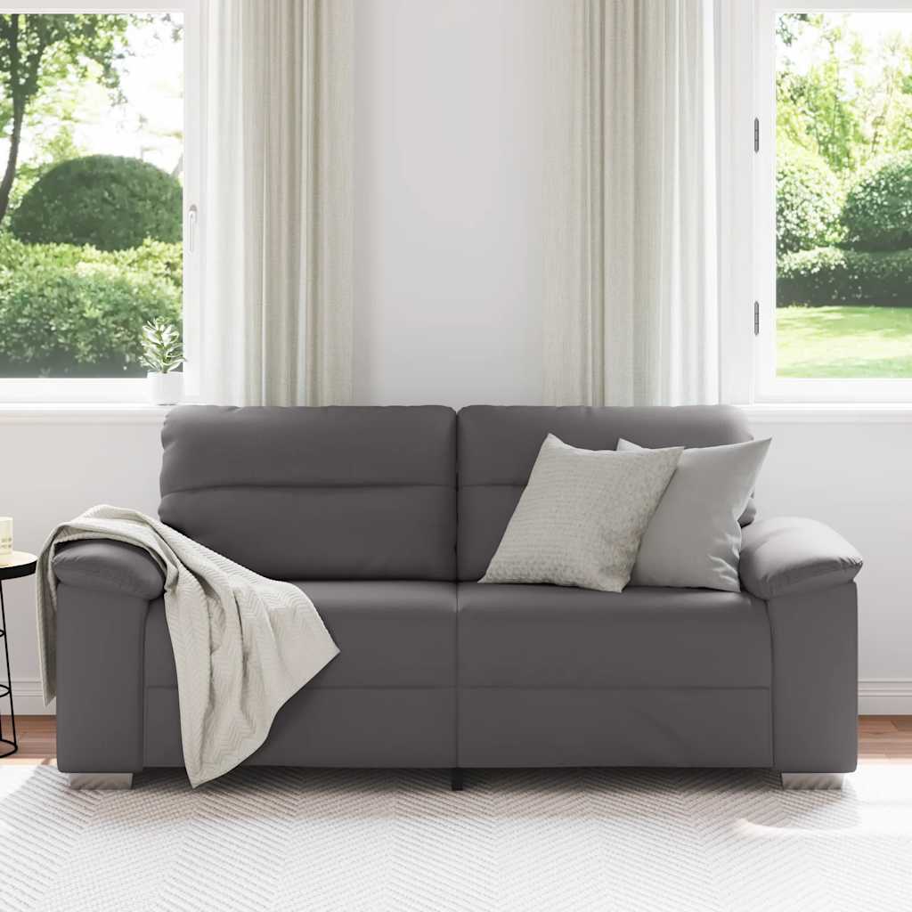 vidaXL Διθέσιος Καναπές Γκρι 180x81x84 εκ. από Συνθετικό Δέρμα