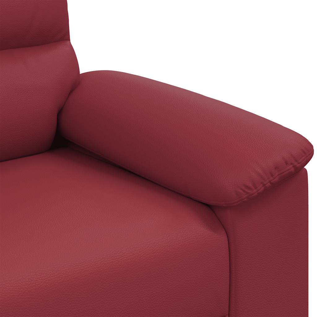 vidaXL Διθέσιος Καναπές Κόκκινος του Κρασιού 180x81x84 εκ. από Συνθετικό Δέρμα