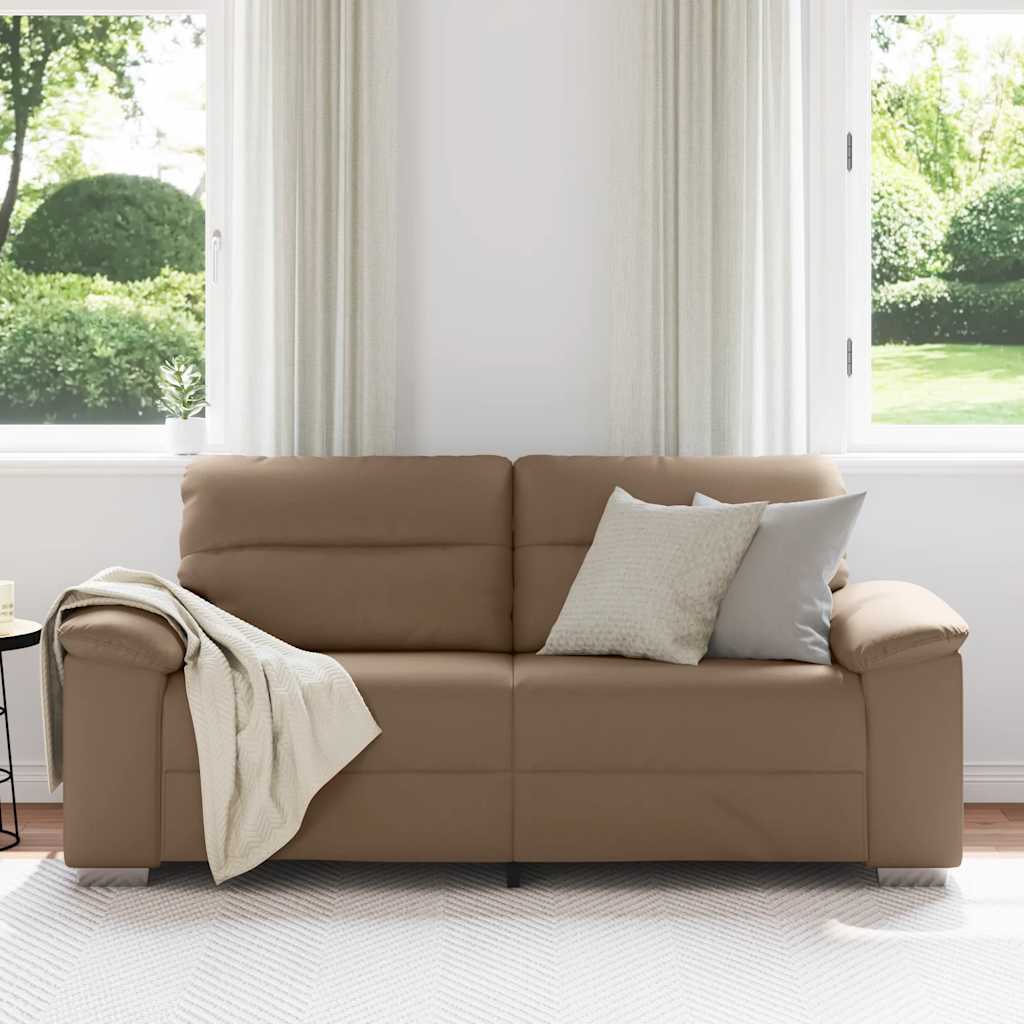 vidaXL Διθέσιος Καναπές Cappuccino 180x81x84 εκ. από Συνθετικό Δέρμα