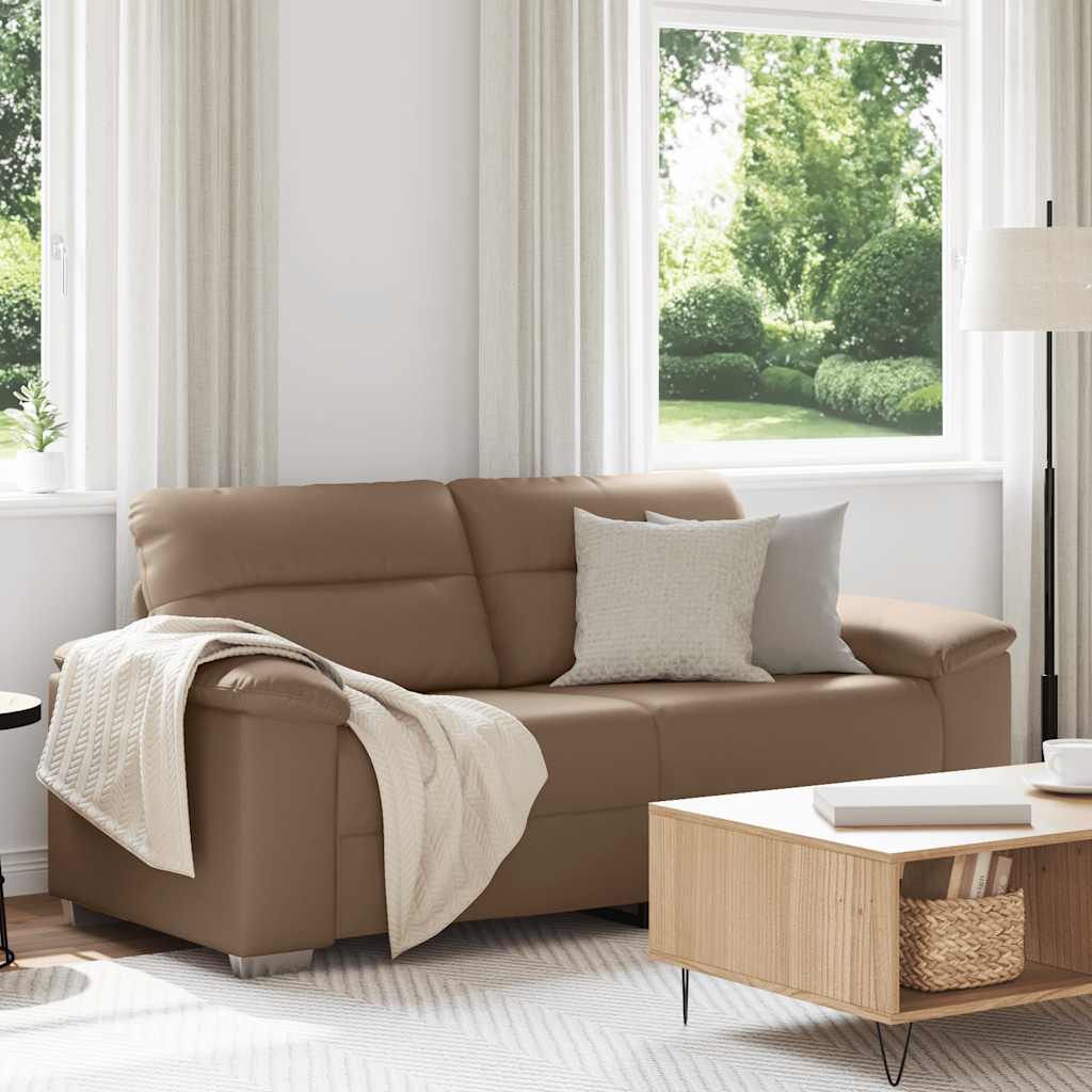 vidaXL Διθέσιος Καναπές Cappuccino 180x81x84 εκ. από Συνθετικό Δέρμα
