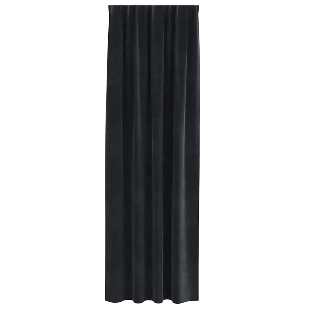 vidaXL Κουρτίνες συσκότισης 2 τμχ. Μαύρο 140 x 225 cm Βελούδο