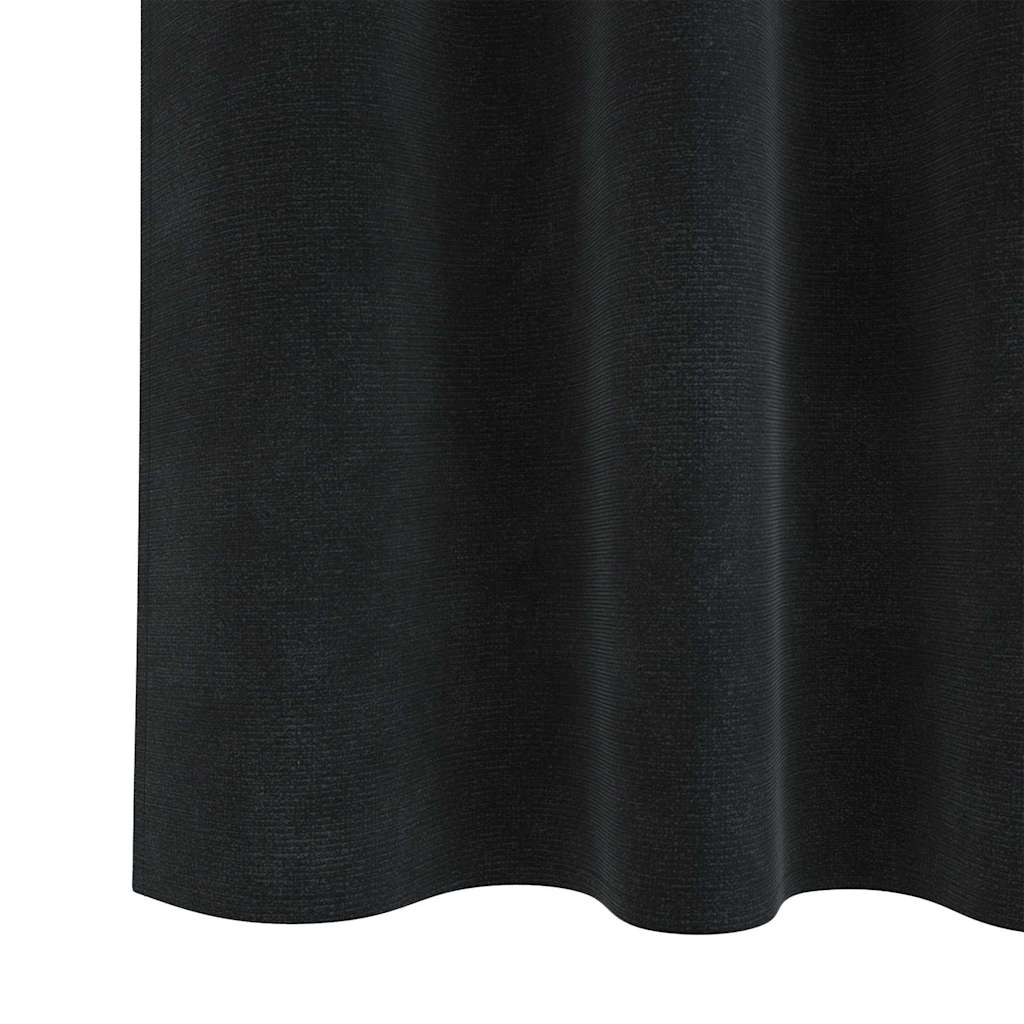 vidaXL Κουρτίνες συσκότισης 2 τμχ. Μαύρο 140 x 245 cm Βελούδο