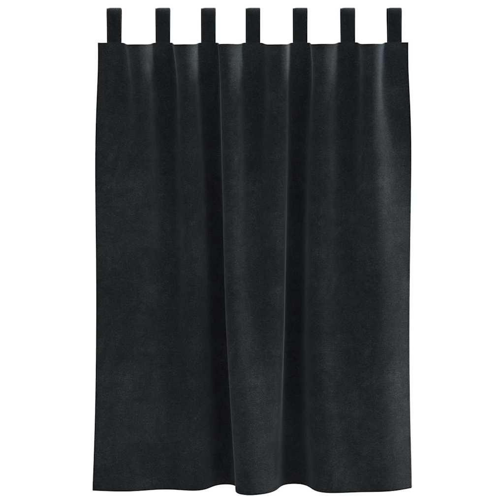 vidaXL Κουρτίνες συσκότισης 2 τμχ. Μαύρο 140 x 140 cm Βελούδο