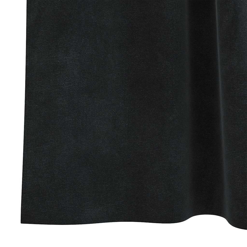 vidaXL Κουρτίνες συσκότισης 2 τμχ. Μαύρο 140 x 175 cm Βελούδο