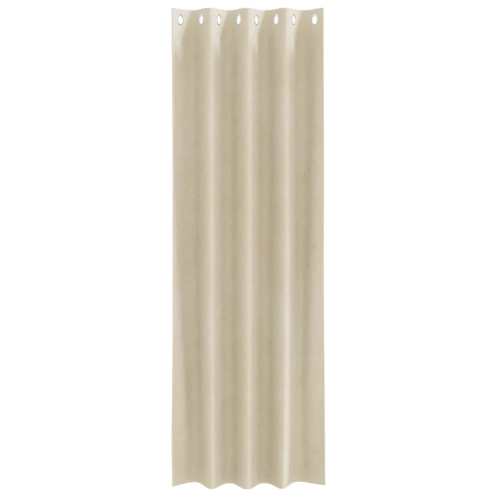 vidaXL Κουρτίνες συσκότισης 2 τμχ. Κρεμ 140 x 260 cm Βελούδο