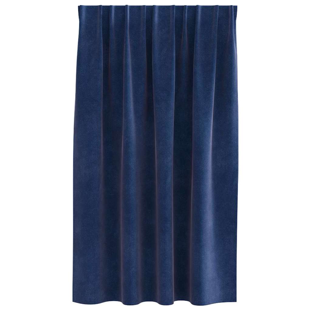 vidaXL Κουρτίνες 2 τμχ. Σκούρο Μπλε 140 x 140 cm Βελούδο