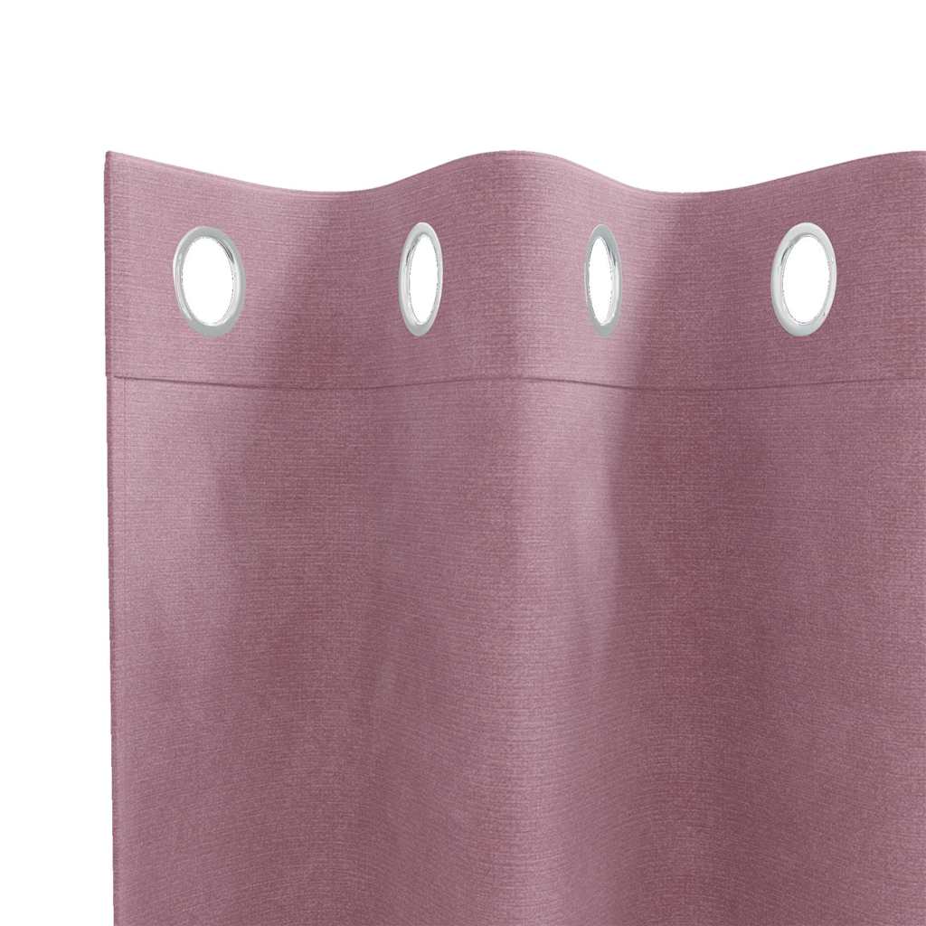 vidaXL Κουρτίνες συσκότισης 2 τμχ. Σκούρο ροζ 140 x 140 cm Βελούδο