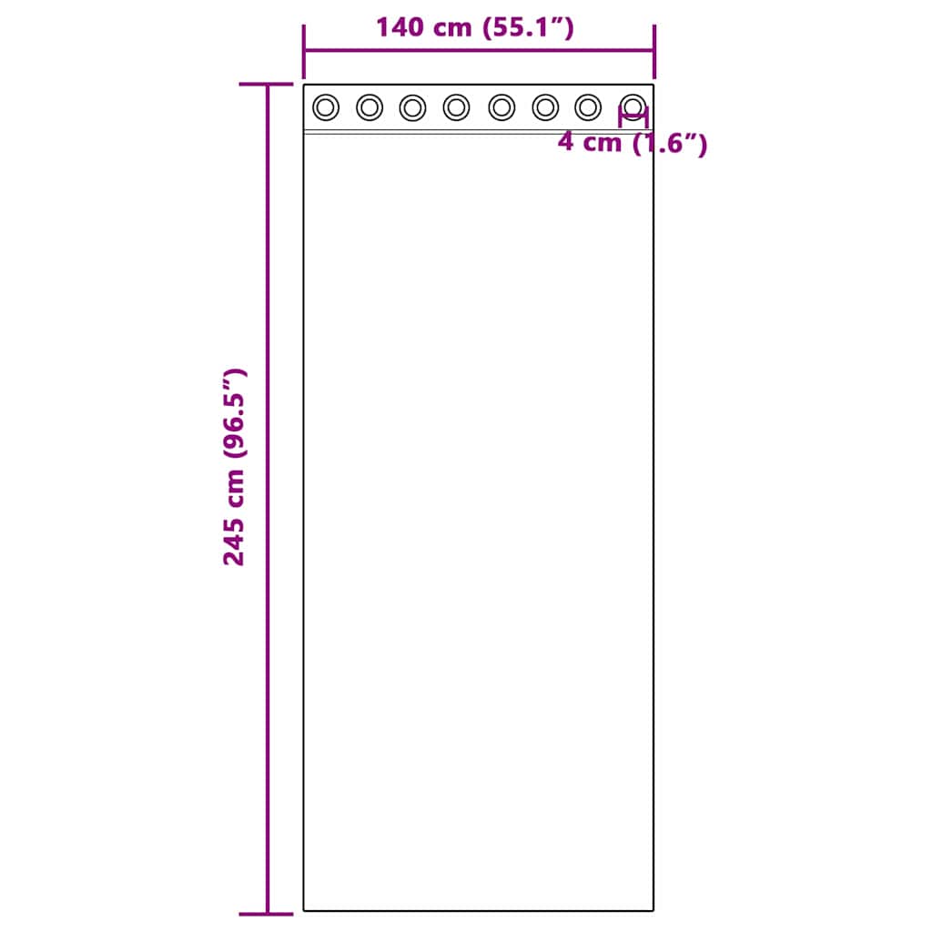 vidaXL Κουρτίνες συσκότισης 2 τμχ. Σκούρο ροζ 140 x 245 cm Βελούδο