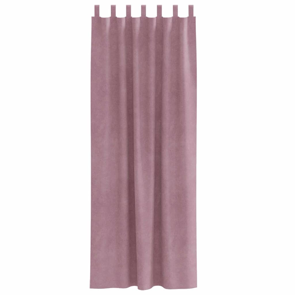 vidaXL Κουρτίνες συσκότισης 2 τμχ. Σκούρο ροζ 140 x 245 cm Βελούδο