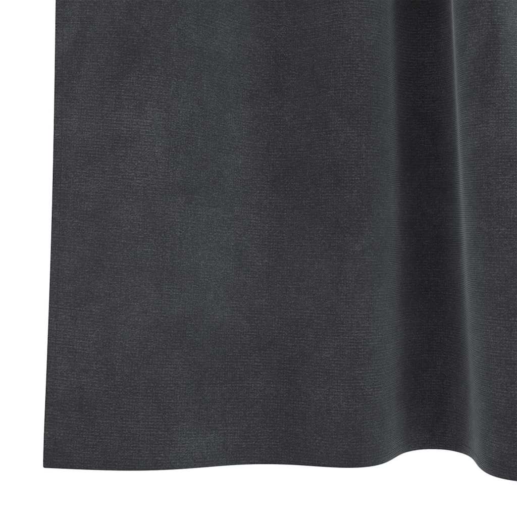 Curtains Blackout vidaXL με Κρεμαστές Λαβές 2 τμχ Ανοιχτό γκρι Βαμβάκι