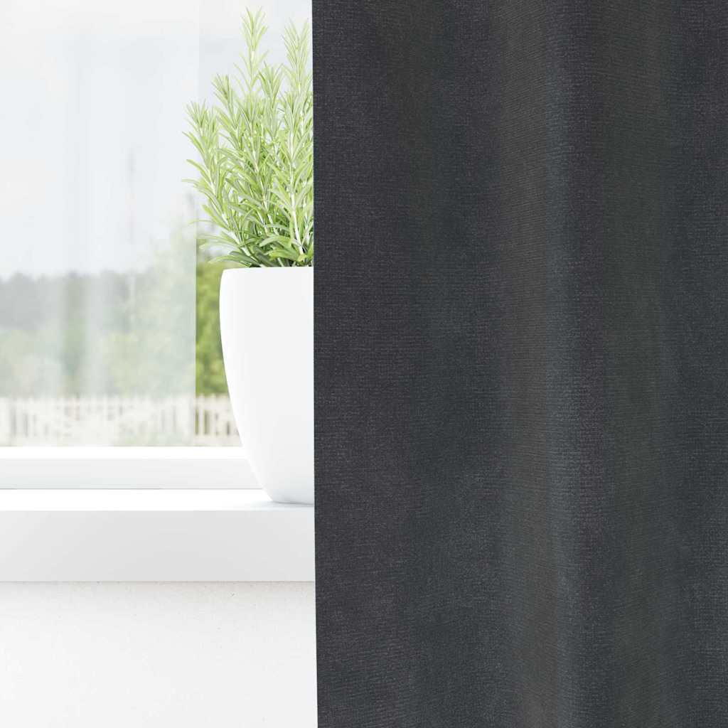Curtains Blackout vidaXL με Κρεμαστές Λαβές 2 τμχ Ανοιχτό γκρι Βαμβάκι
