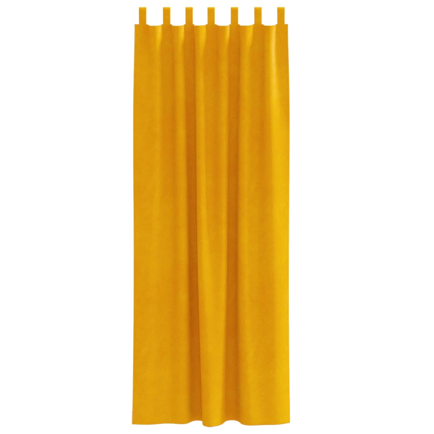 vidaXL Κουρτίνες συσκότισης 2 τμχ. Μουσταρδί 140 x 225 cm Βελούδο