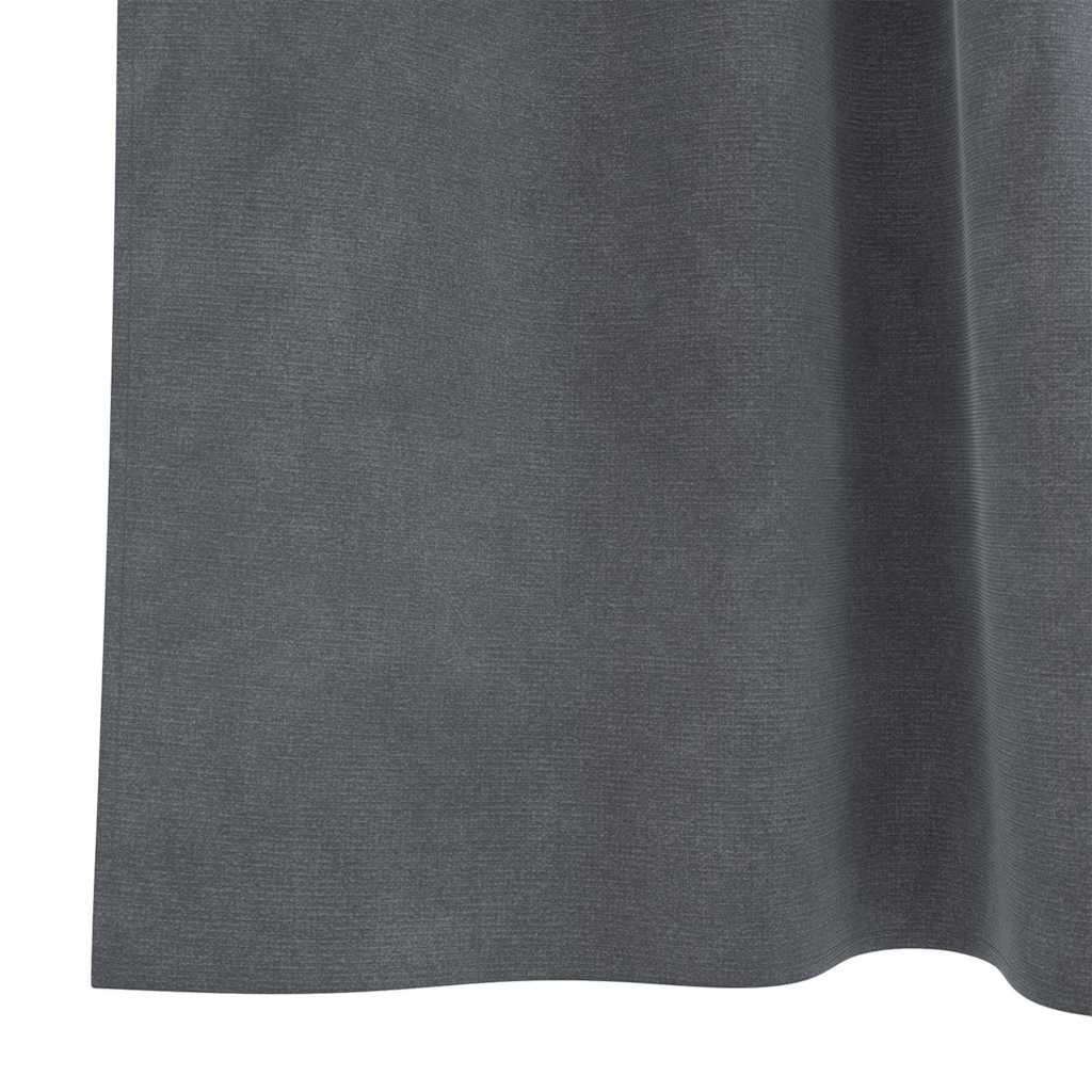 Curtains blackout vidaXL με βρόχους κρεμάσματος 2 τεμάχια Σούπερ ανοιχτό γκρι βελούδο