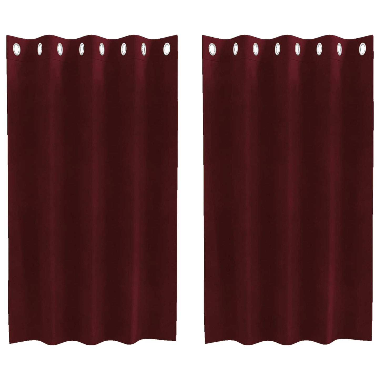 vidaXL Κουρτίνες συσκότισης 2 τμχ. Κόκκινο 140 x 140 cm Βελούδο