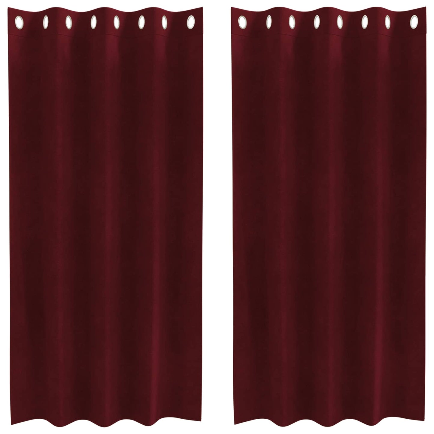 vidaXL Κουρτίνες συσκότισης 2 τμχ. Κόκκινο 140 x 175 cm Βελούδο