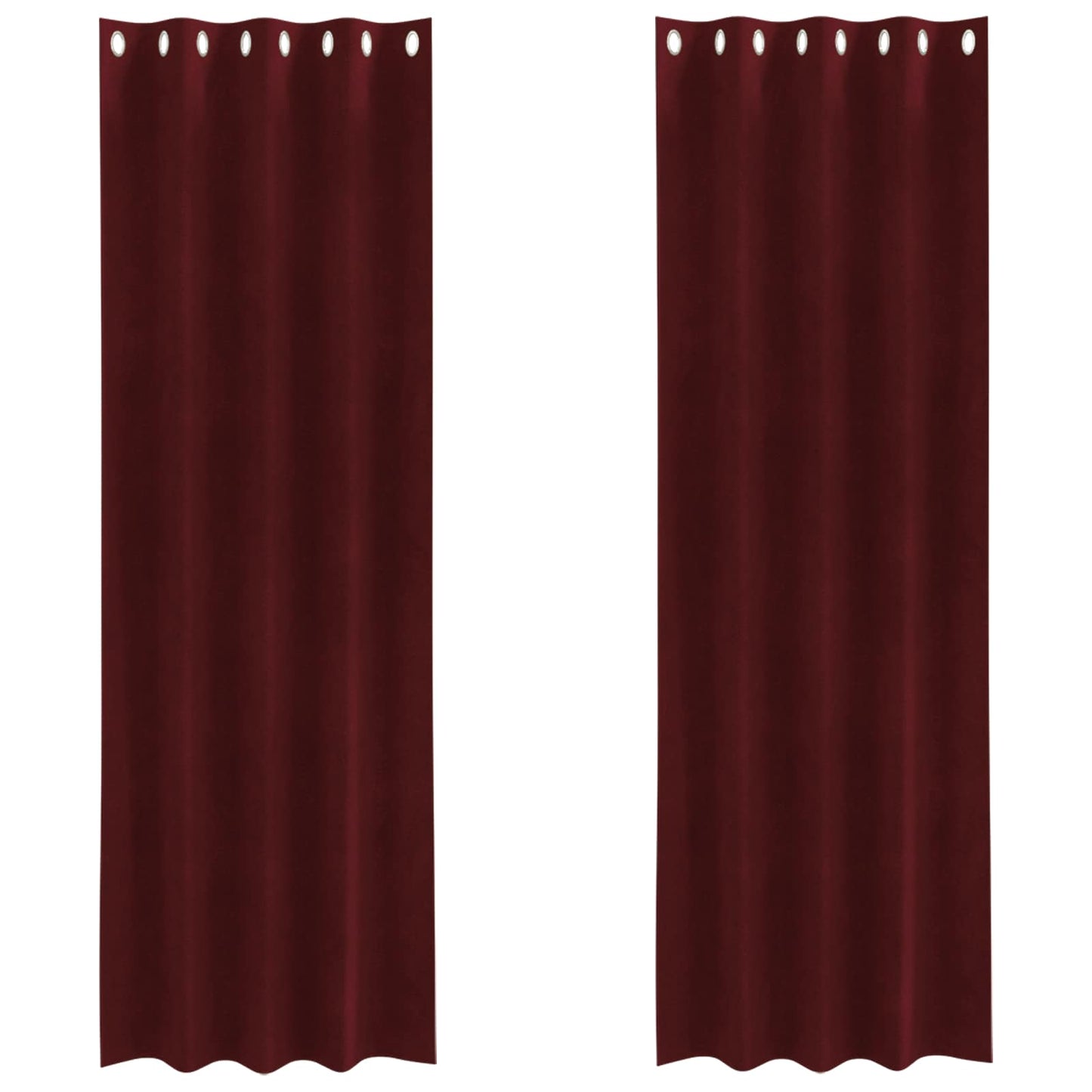 vidaXL Κουρτίνες συσκότισης 2 τμχ. Κόκκινο 140 x 260 cm Βελούδο
