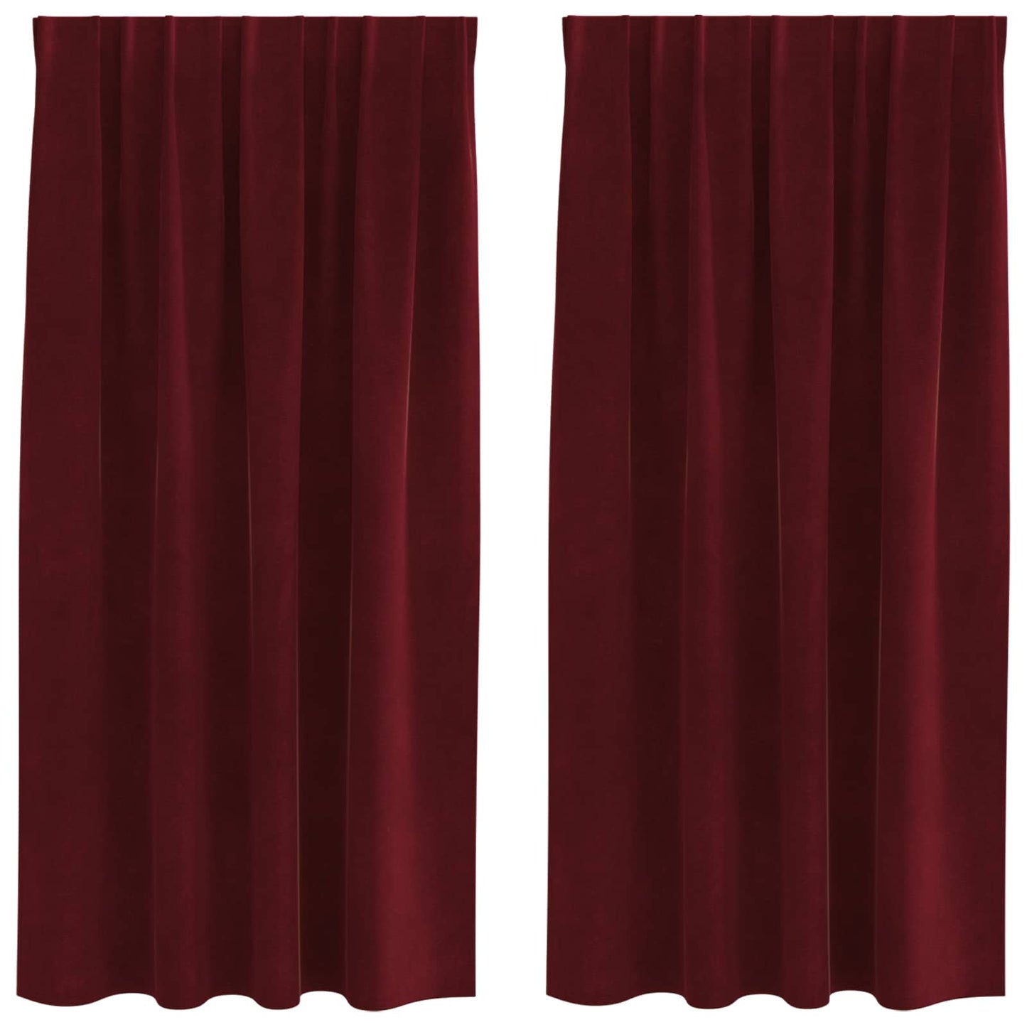 vidaXL Κουρτίνες συσκότισης 2 τμχ. Κόκκινο 140 x 175 cm Βελούδο