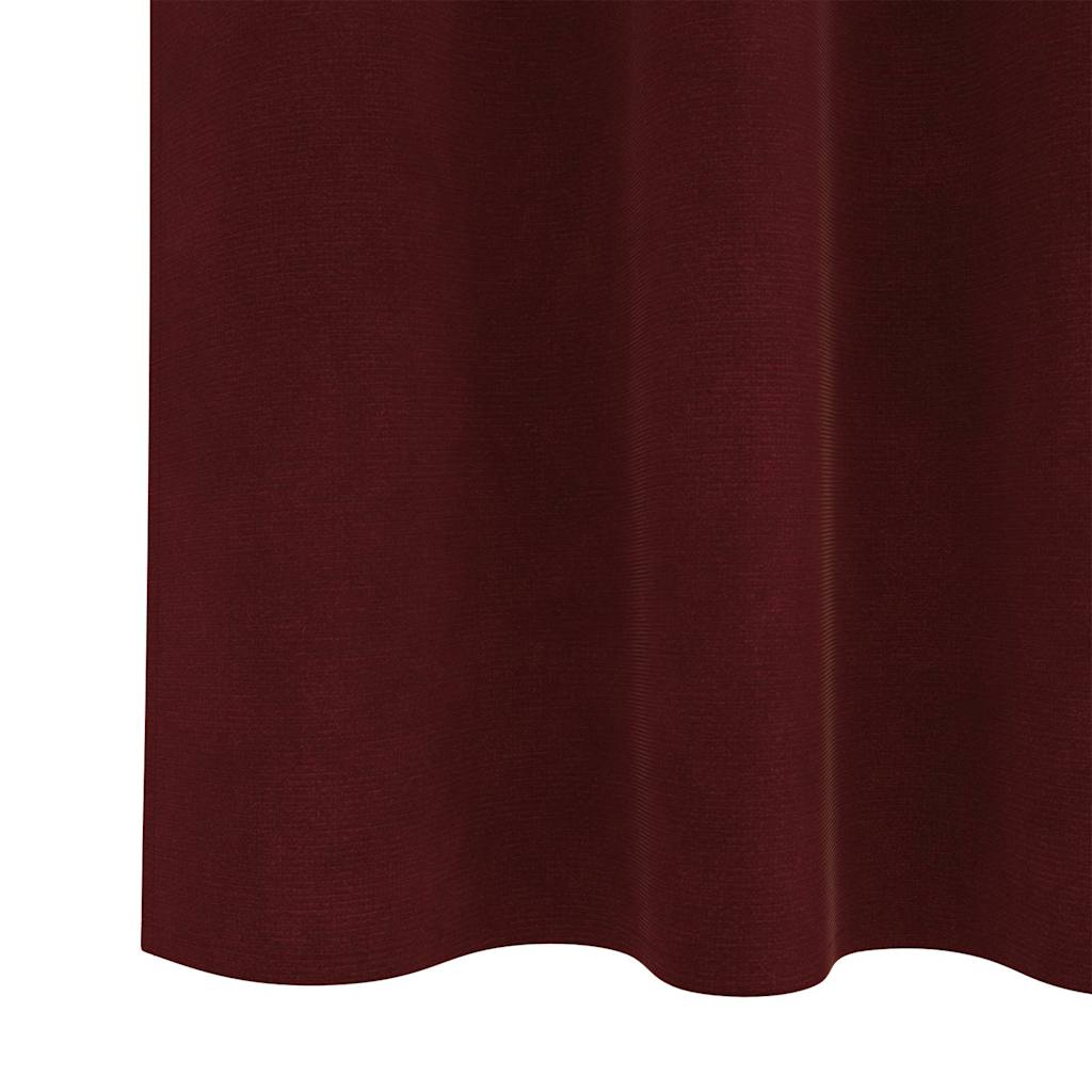 vidaXL Κουρτίνες συσκότισης 2 τμχ. Κόκκινο 140 x 225 cm Βελούδο