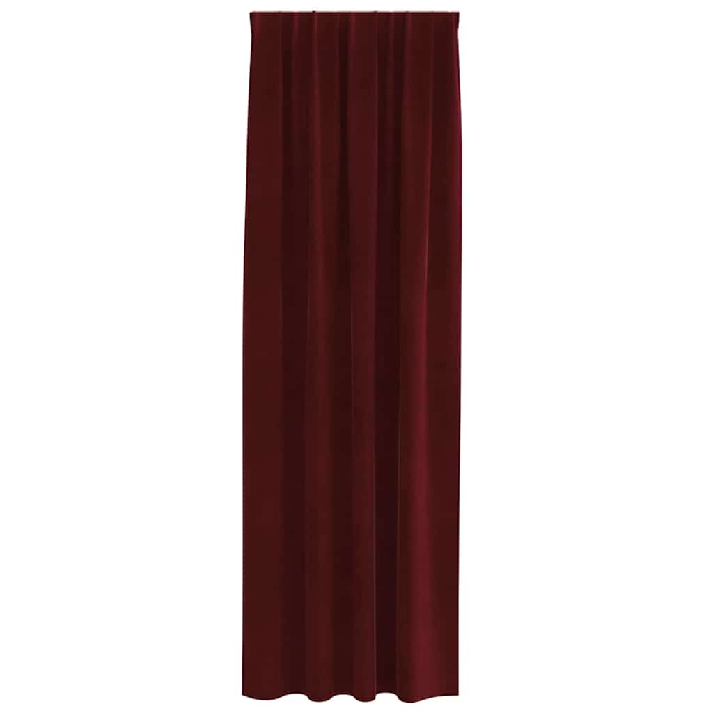vidaXL Κουρτίνες συσκότισης 2 τμχ. Κόκκινο 140 x 225 cm Βελούδο