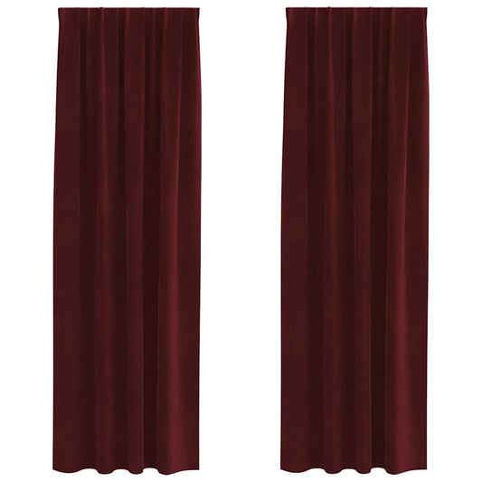 vidaXL Κουρτίνες 2 τμχ. Κόκκινο 140 x 245 cm Βελούδο