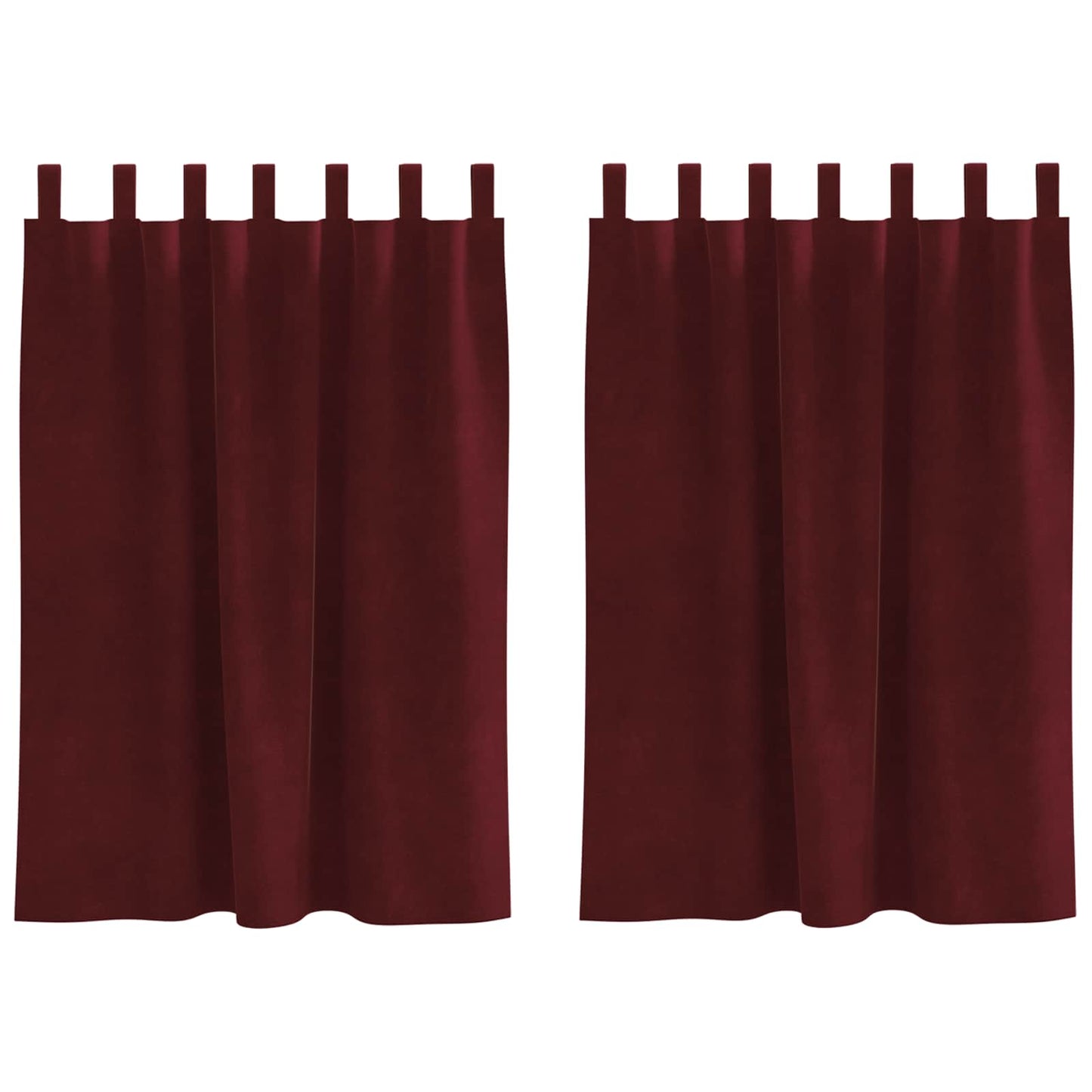 vidaXL Κουρτίνες συσκότισης 2 τμχ. Κόκκινο 140 x 140 cm Βελούδο